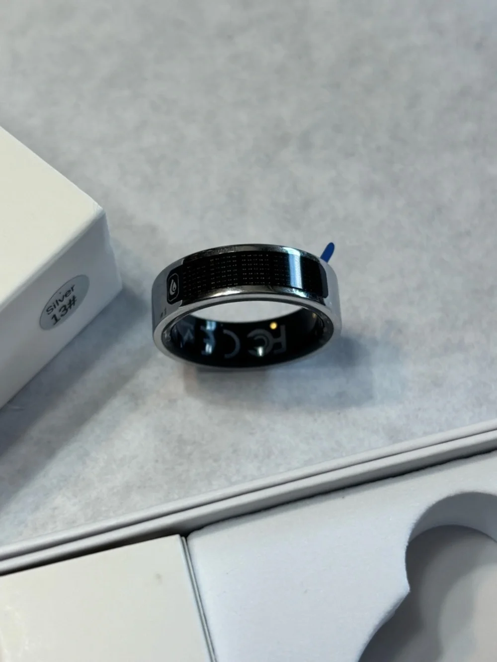 Men’s 0.88in/22.3mm Smart Ring - Silver Smart Wearable Ring